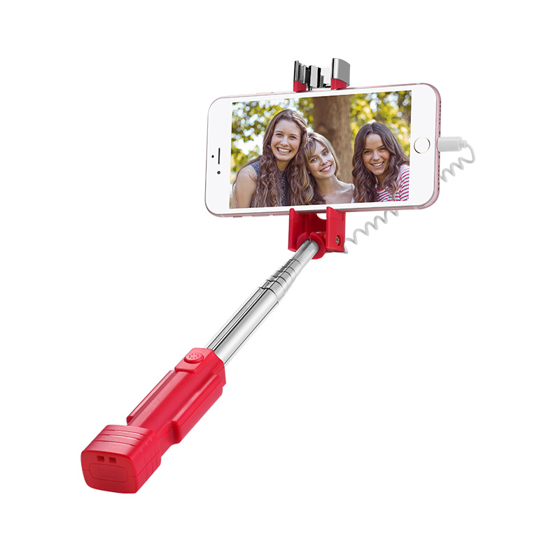 Suport Selfie Stick Conexiune Lightning Hoco K3A - Negru