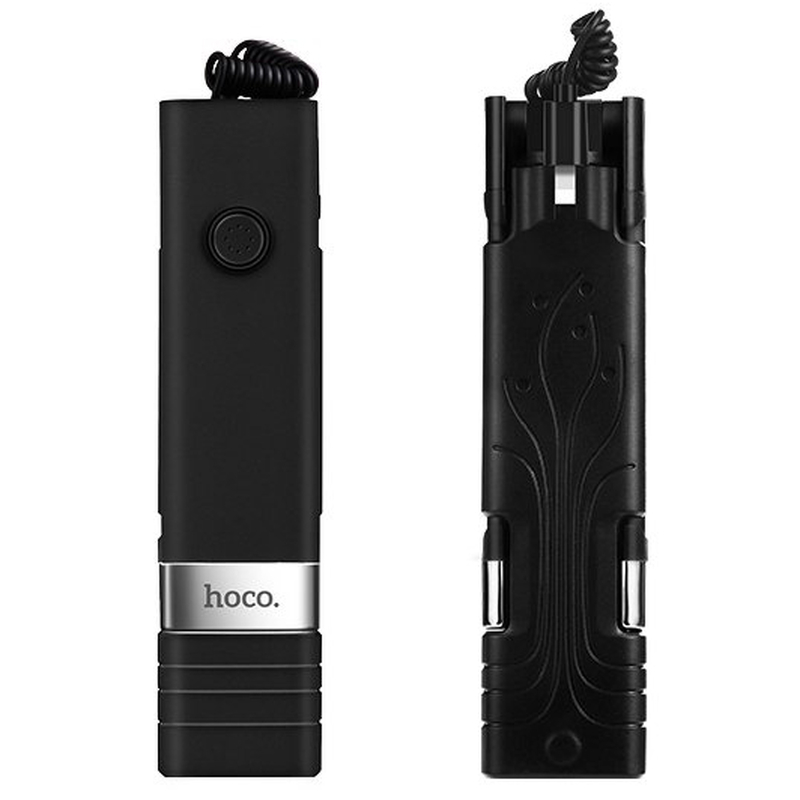 Suport Selfie Stick Conexiune Lightning Hoco K3A - Negru