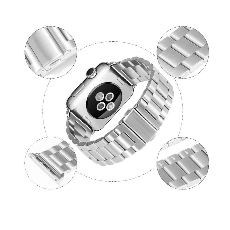 Curea Apple Watch 12 43mm Techsuit, argintiu, W036