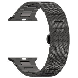 Curea premium Apple Watch 12 43mm Techsuit, negru, W052