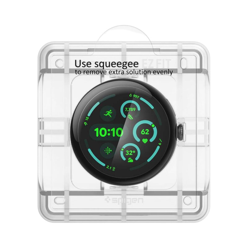 [Pachet 2x] Folie Google Pixel Watch 4 45mm Spigen Elite Shield EZ Fit, transparenta