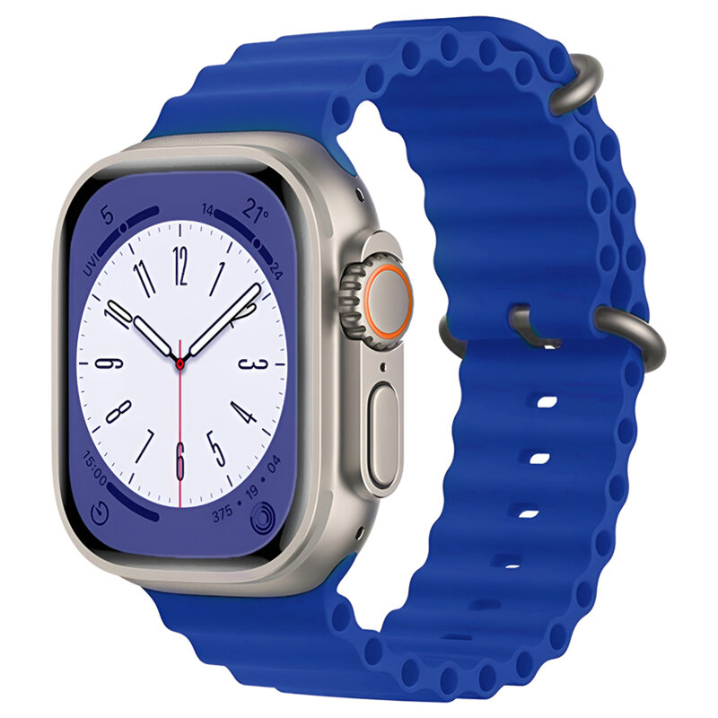 Curea Apple Watch 12 43mm Techsuit, bleu, W038