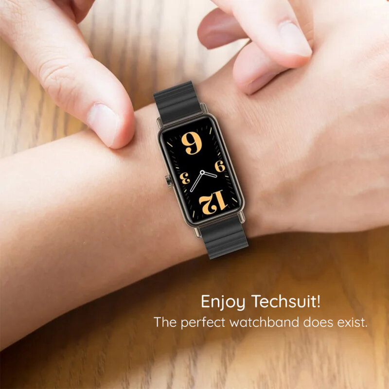 Curea Apple Watch 12 43mm Techsuit, negru, W012