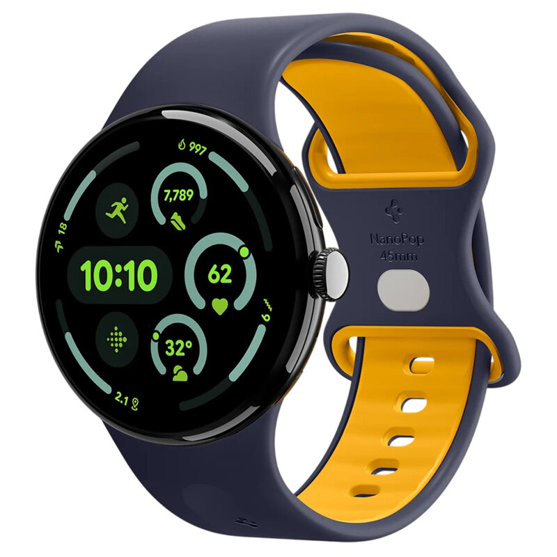 Curea Google Pixel Watch 4 45mm Spigen Nano Pop, bleumarin