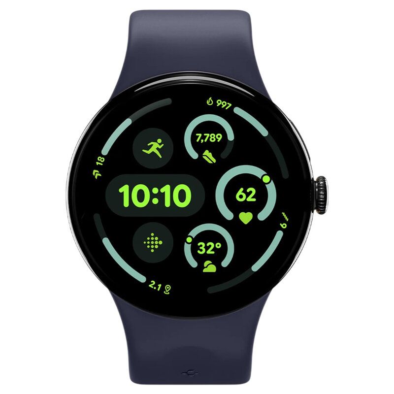 Curea Google Pixel Watch 3 45mm Spigen Nano Pop, bleumarin