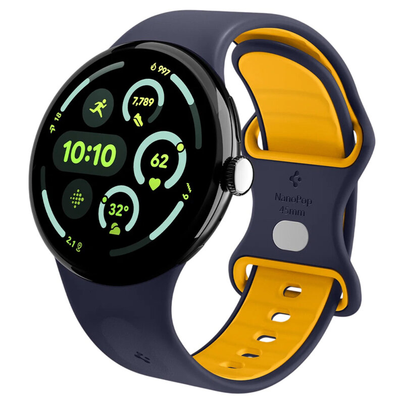 Curea Google Pixel Watch 3 45mm Spigen Nano Pop, bleumarin