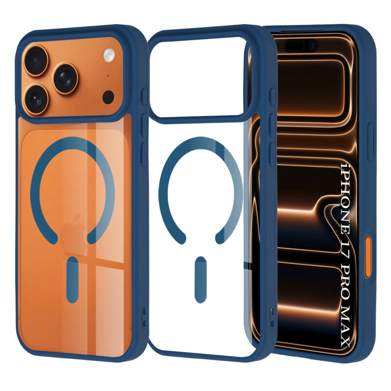 Husa iPhone 17 Pro Max Techsuit MagSafe Pro, albastru