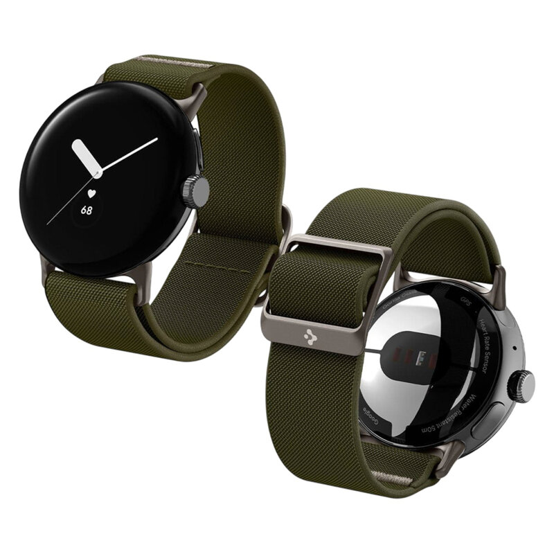 Curea Google Pixel Watch 4 41mm Spigen Lite Fit, kaki