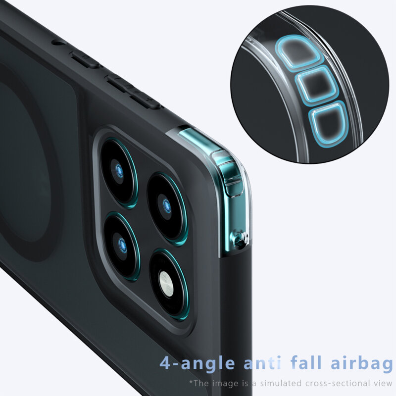 Husa Motorola Edge 70 Max Techsuit PureFrost MagSafe, negru frost