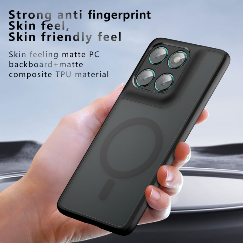 Husa Motorola Edge 70 Max Techsuit PureFrost MagSafe, negru frost