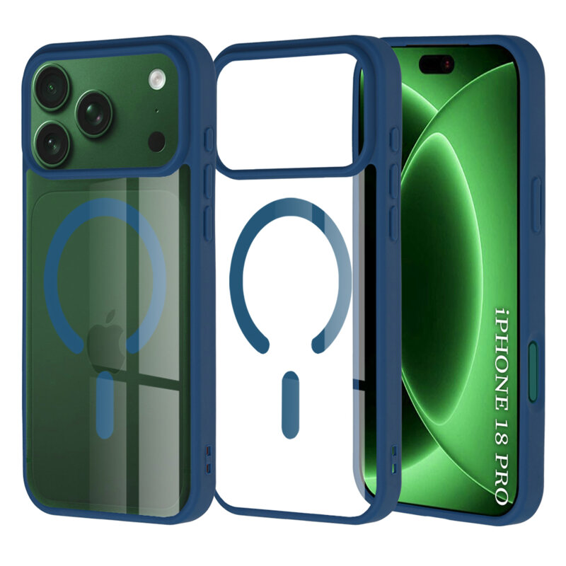Husa iPhone 18 Pro Techsuit MagSafe Pro, albastru