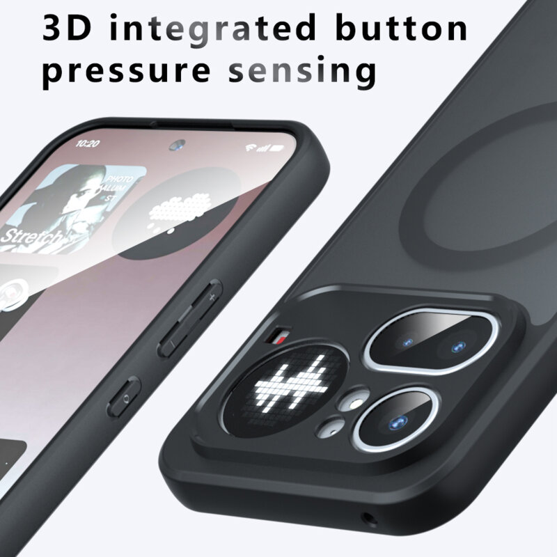 Husa Nothing Phone (4b) Techsuit PureFrost MagSafe, negru frost