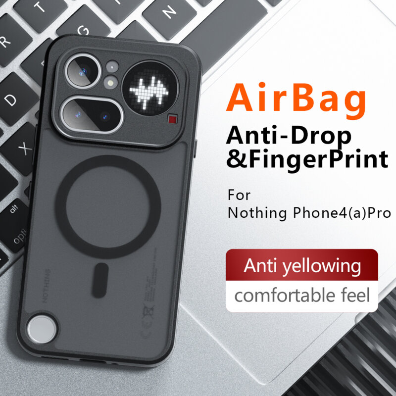 Husa Nothing Phone (4b) Techsuit PureFrost MagSafe, negru frost