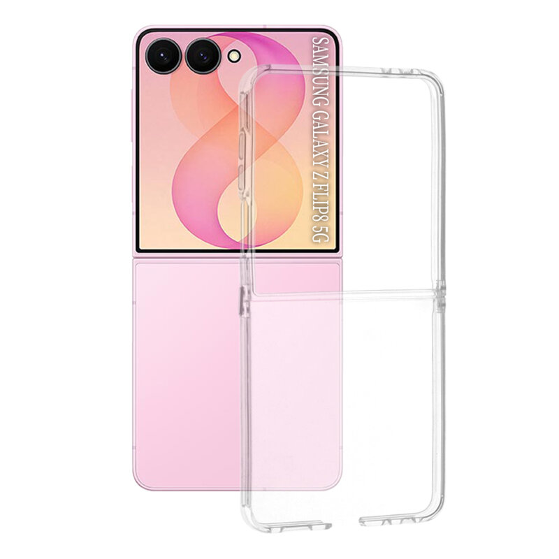 Husa Samsung Galaxy Z Flip8 Techsuit Clear Silicone, transparenta