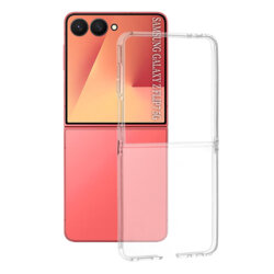 Husa Samsung Galaxy Z Flip7 Techsuit Clear Silicone, transparenta