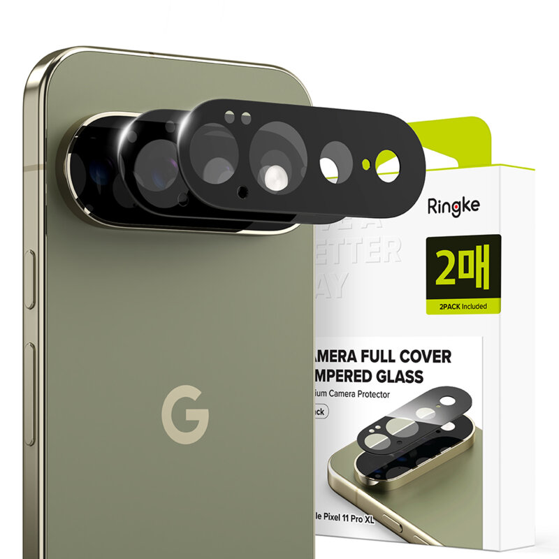 [Pachet 2x] Folie sticla camera Google Pixel 11 Pro XL Ringke Camera Full Cover, transparenta
