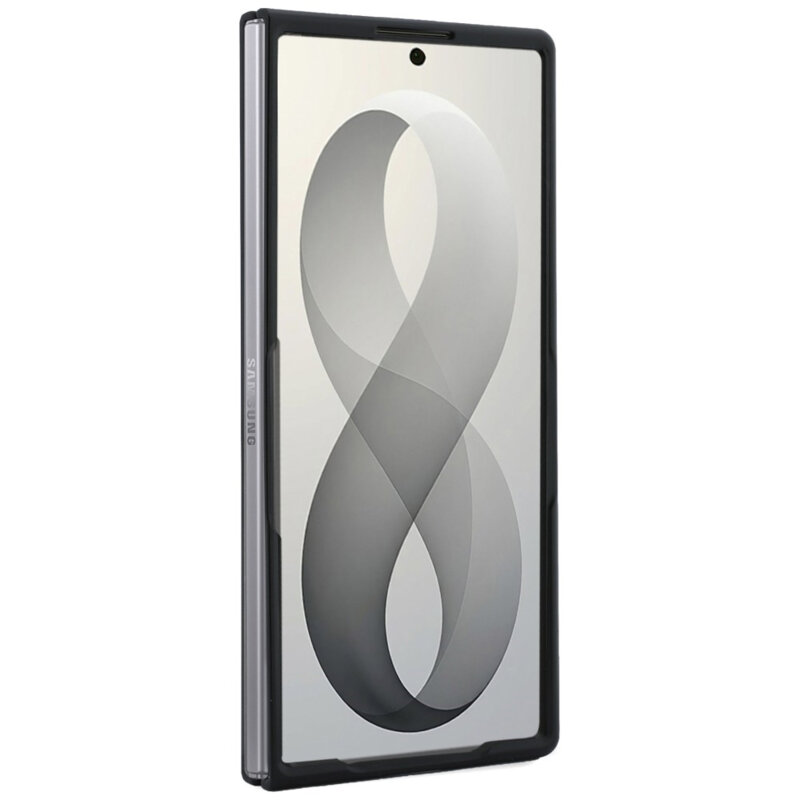 Husa Guess Samsung Galaxy Z Fold8 Ultra Ring Stand Grained Classic Logo MagSafe, bej, GUHMZFD86PSGRSCLE