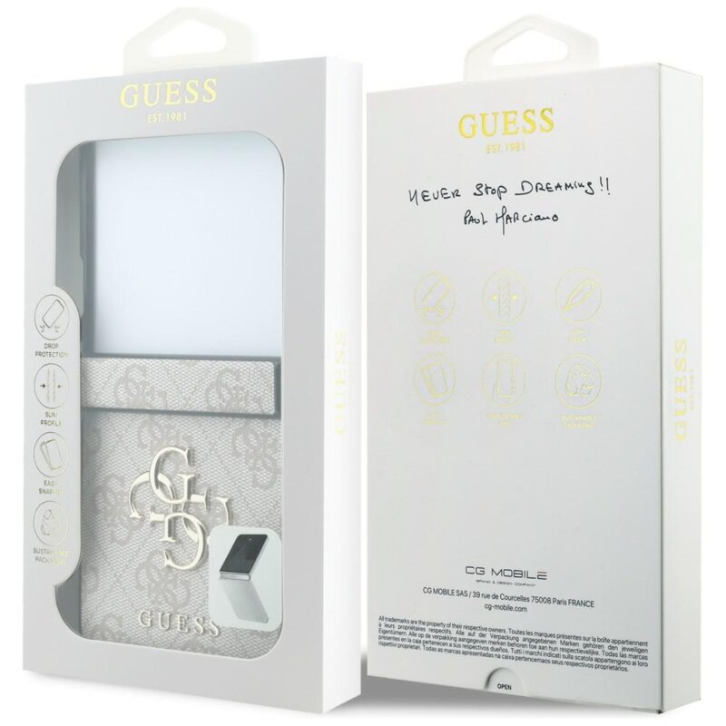 Husa originala Guess Samsung Galaxy Z Flip8 Hardcase 4G Big Logo, roz, GUHCZF84GMGPI