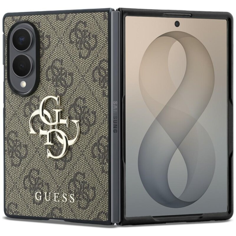 Husa originala Guess Samsung Galaxy Z Fold8 Hardcase 4G Big Logo, maro, GUHCZFW84GMGBR