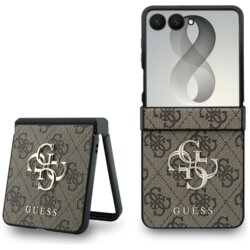 Husa originala Guess Samsung Galaxy Z Flip8 Hardcase 4G Big Logo, maro, GUHCZF84GMGBR