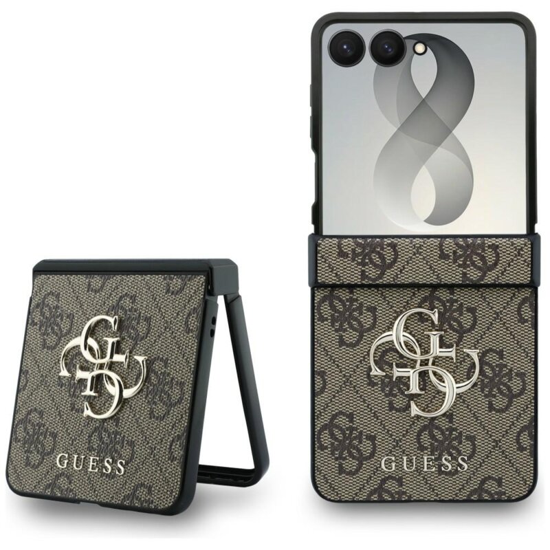Husa originala Guess Samsung Galaxy Z Flip8 Hardcase 4G Big Logo, maro, GUHCZF84GMGBR
