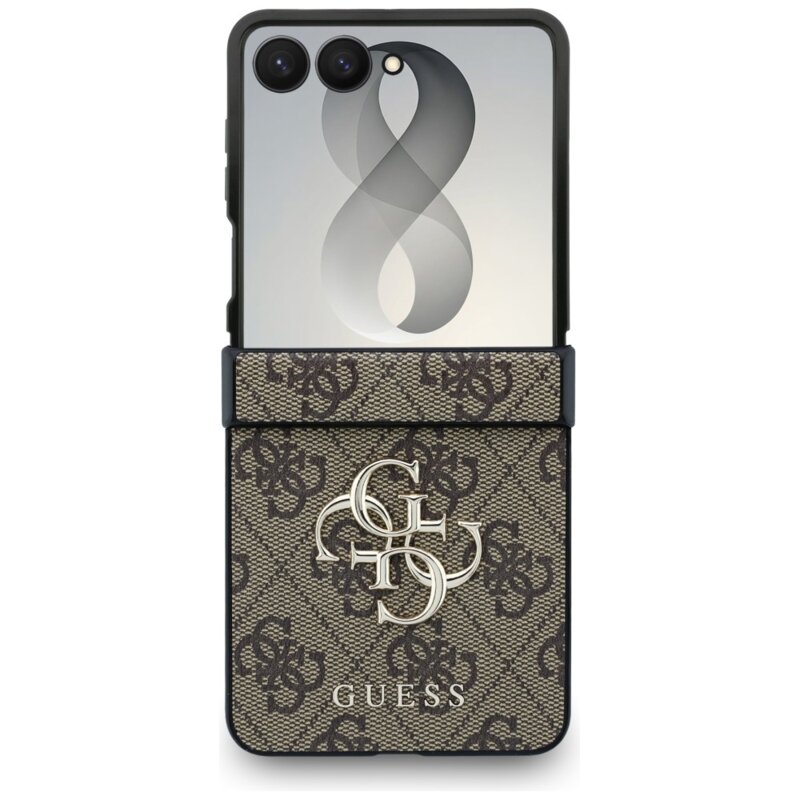 Husa originala Guess Samsung Galaxy Z Flip8 Hardcase 4G Big Logo, maro, GUHCZF84GMGBR
