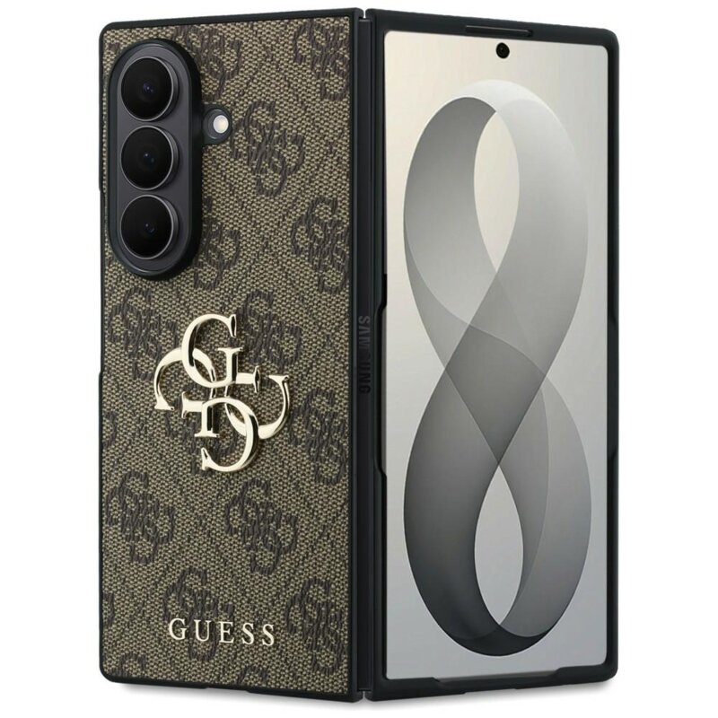 Husa originala Guess Samsung Galaxy Z Fold8 Ultra Hardcase 4G Big Logo, maro, GUHCZFD84GMGBR