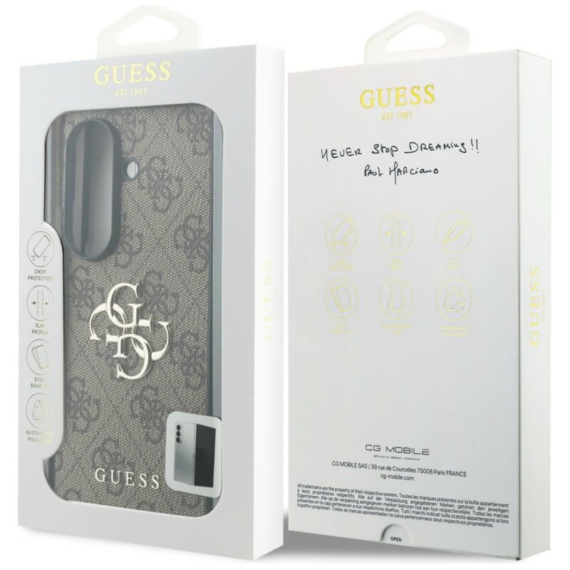Husa originala Guess Samsung Galaxy Z Fold8 Ultra Hardcase 4G Big Logo, maro, GUHCZFD84GMGBR