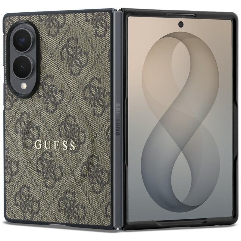 Husa Guess Samsung Galaxy Z Fold8 4G Leather Classic MagSafe, maro, GUHMZFW8P4MSEGCW