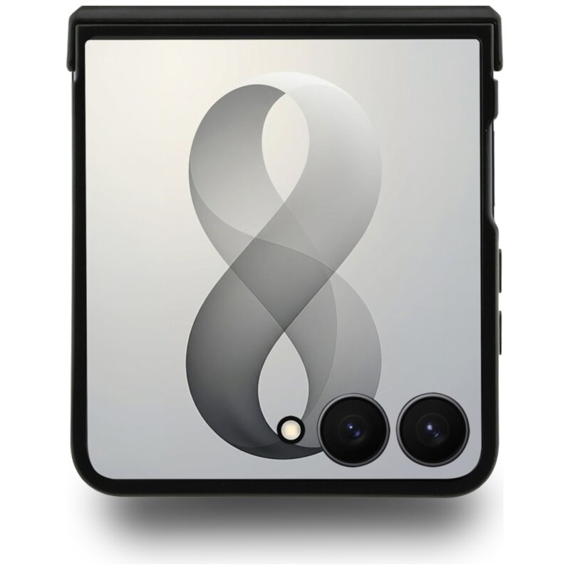 Husa Guess Samsung Galaxy Z Flip8 4G Leather Classic MagSafe, negru, GUHMZF8P4MSEGCK