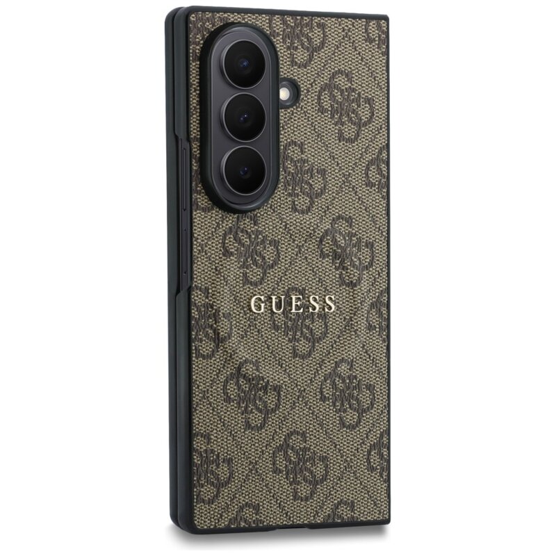 Husa Guess Samsung Galaxy Z Fold8 Ultra 4G Leather Classic MagSafe, maro, GUHMZFD8P4MSEGCW