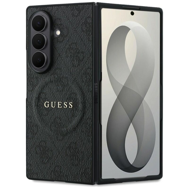 Husa Guess Samsung Galaxy Z Fold8 Ultra 4G Leather Classic MagSafe, negru, GUHMZFD8P4MSEGCK
