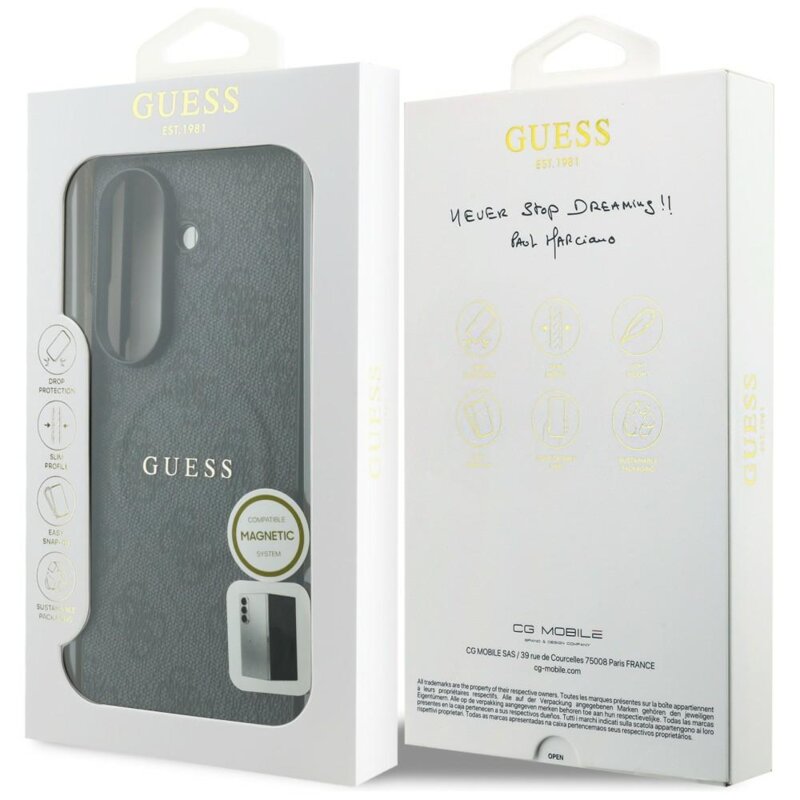 Husa Guess Samsung Galaxy Z Fold8 Ultra 4G Leather Classic MagSafe, negru, GUHMZFD8P4MSEGCK