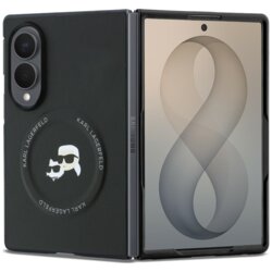 Husa Samsung Galaxy Z Fold8 Karl Lagerfeld Hardcase Leather Karl&Chaoupette Head Pin, KLHMZFW8PSMLRKCK