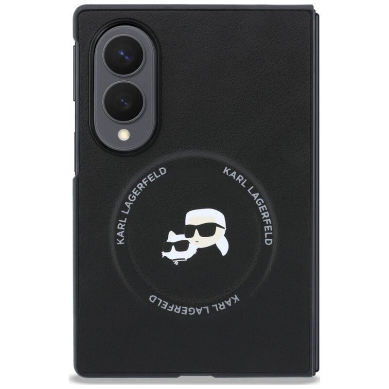 Husa Samsung Galaxy Z Fold8 Karl Lagerfeld Hardcase Leather Karl&Chaoupette Head Pin, KLHMZFW8PSMLRKCK