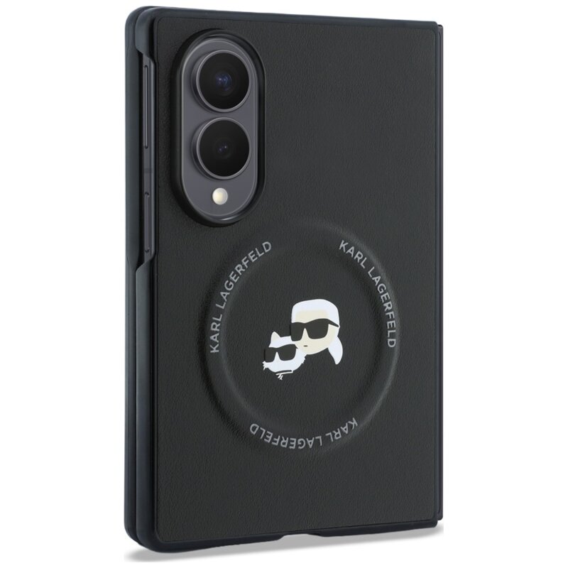 Husa Samsung Galaxy Z Fold8 Karl Lagerfeld Hardcase Leather Karl&Chaoupette Head Pin, KLHMZFW8PSMLRKCK
