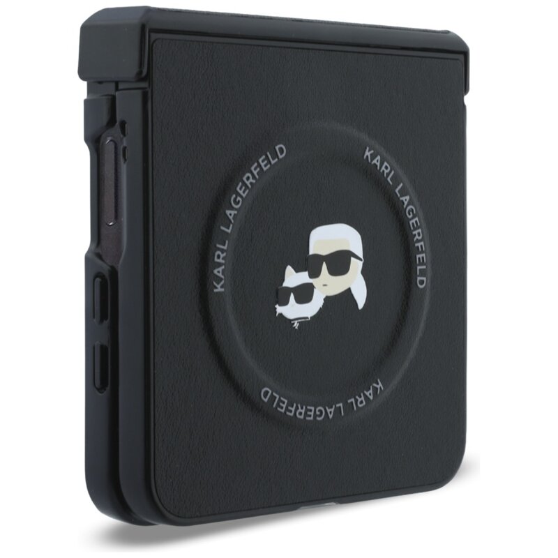 Husa Samsung Galaxy Z Flip8 Karl Lagerfeld Hardcase Leather Karl&Chaoupette Head Pin, KLHMZF8PSMLRKCK