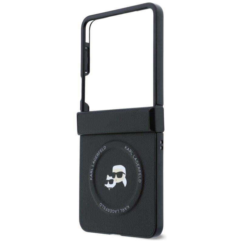 Husa Samsung Galaxy Z Flip8 Karl Lagerfeld Hardcase Leather Karl&Chaoupette Head Pin, KLHMZF8PSMLRKCK