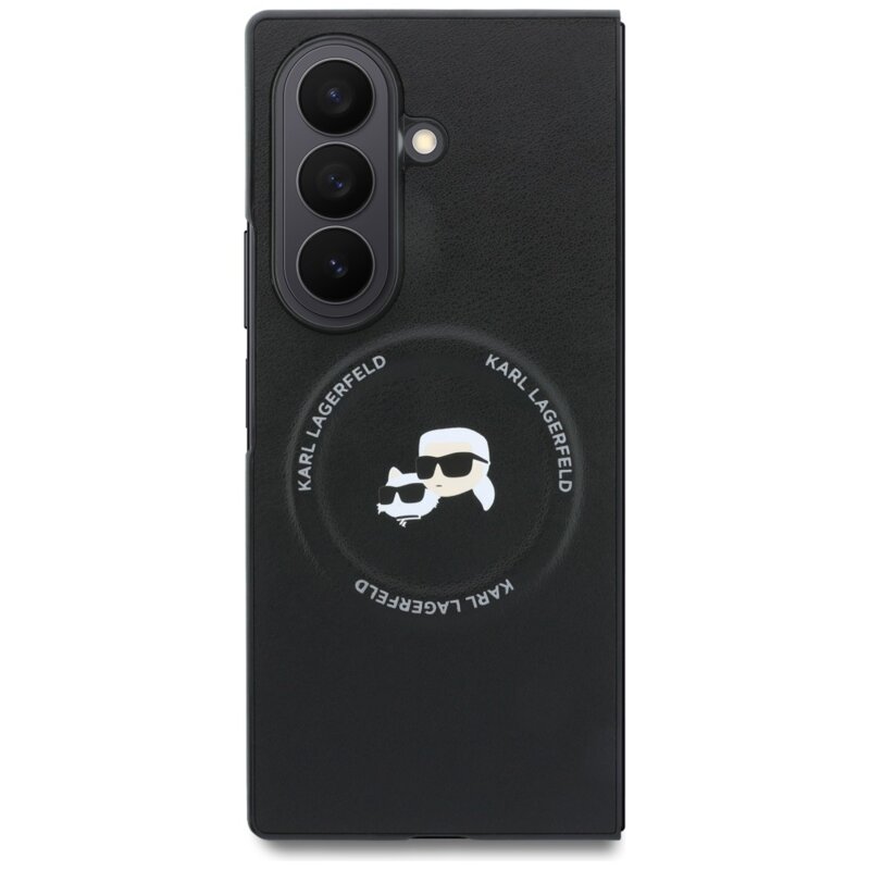 Husa Samsung Galaxy Z Fold8 Ultra Karl Lagerfeld Hardcase Leather Karl&Chaoupette Head Pin, KLHMZFD8PSMLRKCK