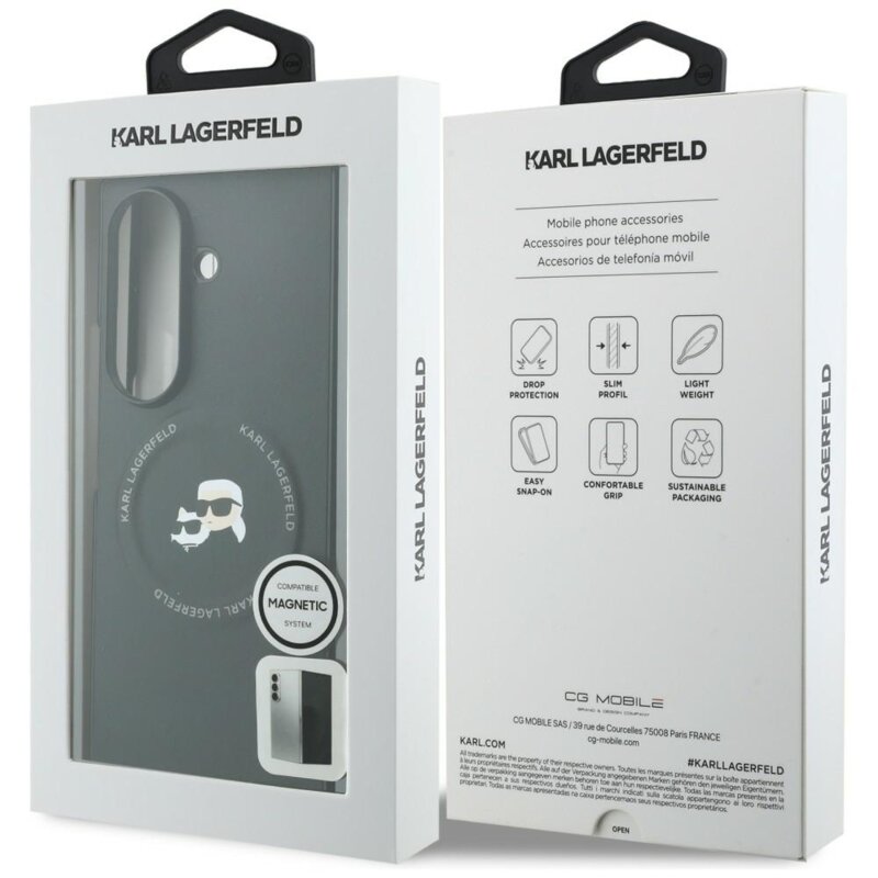 Husa Samsung Galaxy Z Fold8 Ultra Karl Lagerfeld Hardcase Leather Karl&Chaoupette Head Pin, KLHMZFD8PSMLRKCK