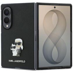 Husa originala Samsung Galaxy Z Fold8 Karl Lagerfeld Saffiano, Karl&Choupette Metal Pin, KLHCZFW8SAPKCNPK