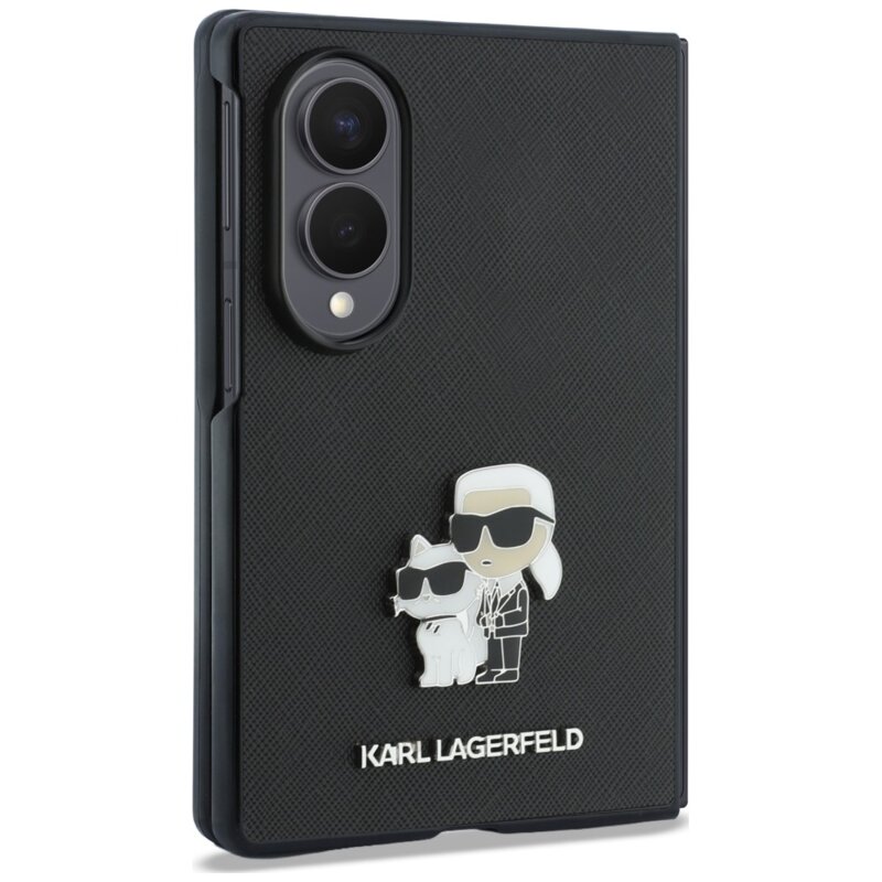 Husa originala Samsung Galaxy Z Fold8 Karl Lagerfeld Saffiano, Karl&Choupette Metal Pin, KLHCZFW8SAPKCNPK