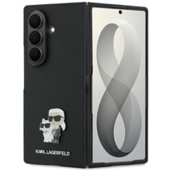 Husa originala Samsung Galaxy Z Fold8 Ultra Karl Lagerfeld Saffiano, Karl&Choupette Metal Pin, KLHCZFD8SAPKCNPK