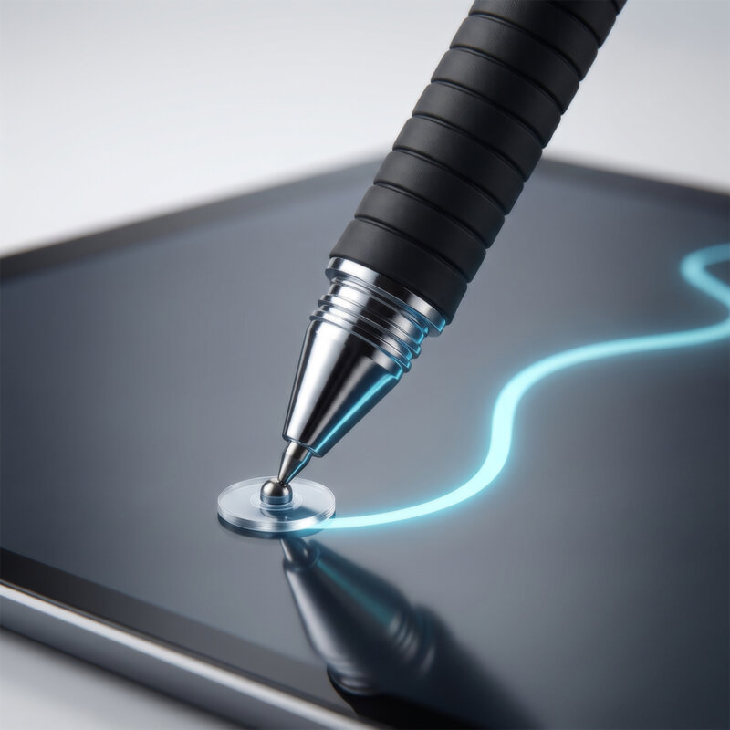 Stylus Pen Techsuit, 2in1 Universal, Android, iOS, negru, JC02-2