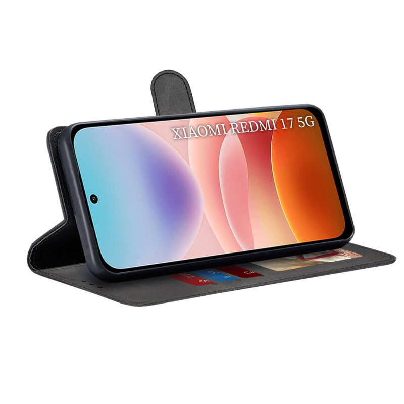 Husa 360 Xiaomi Redmi 17 5G Techsuit Diary Book, negru