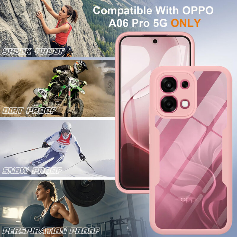 Husa 360° Oppo Reno16 FS Techsuit ColorVerse, roz