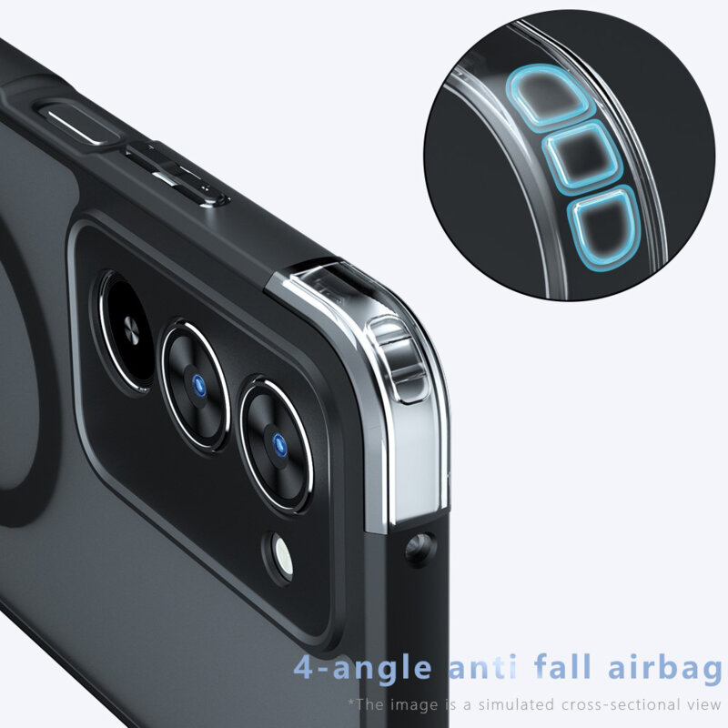 Husa Oppo A5 4G Techsuit PureFrost MagSafe, negru frost