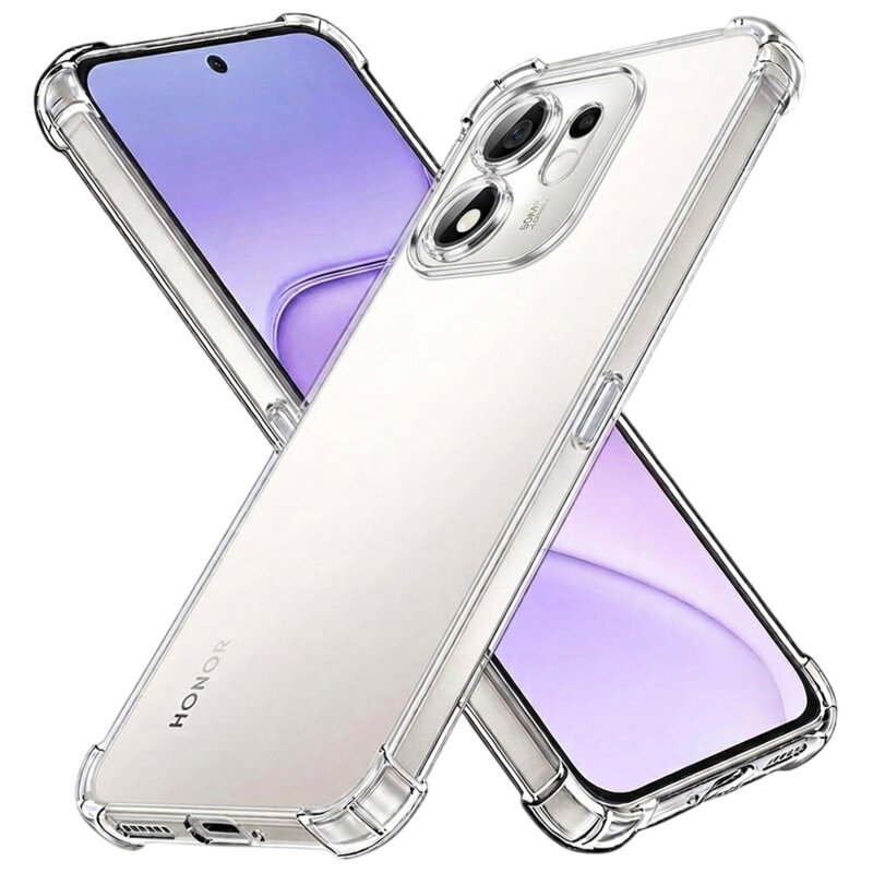 Husa Honor 600 Smart Techsuit Shockproof Clear Silicone, transparenta
