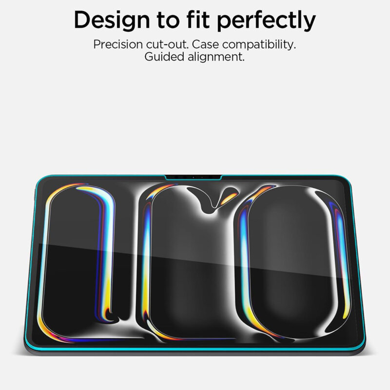 Folie sticla iPad Pro 11 (2025) Spigen Glas.tR AlignMaster T, transparenta