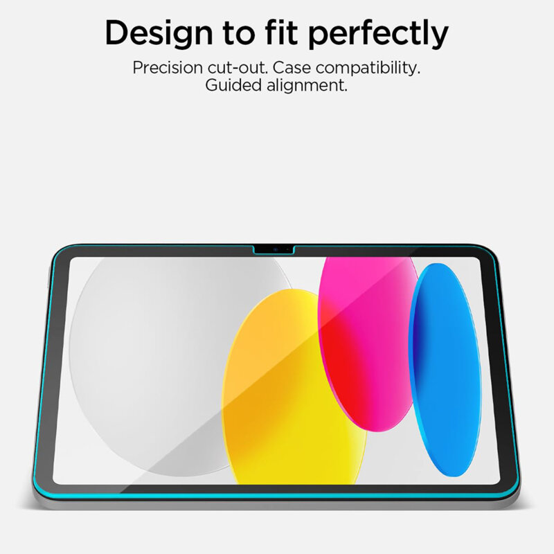 Folie sticla iPad 11 (2025) Spigen Glas.tR AlignMaster T, transparenta